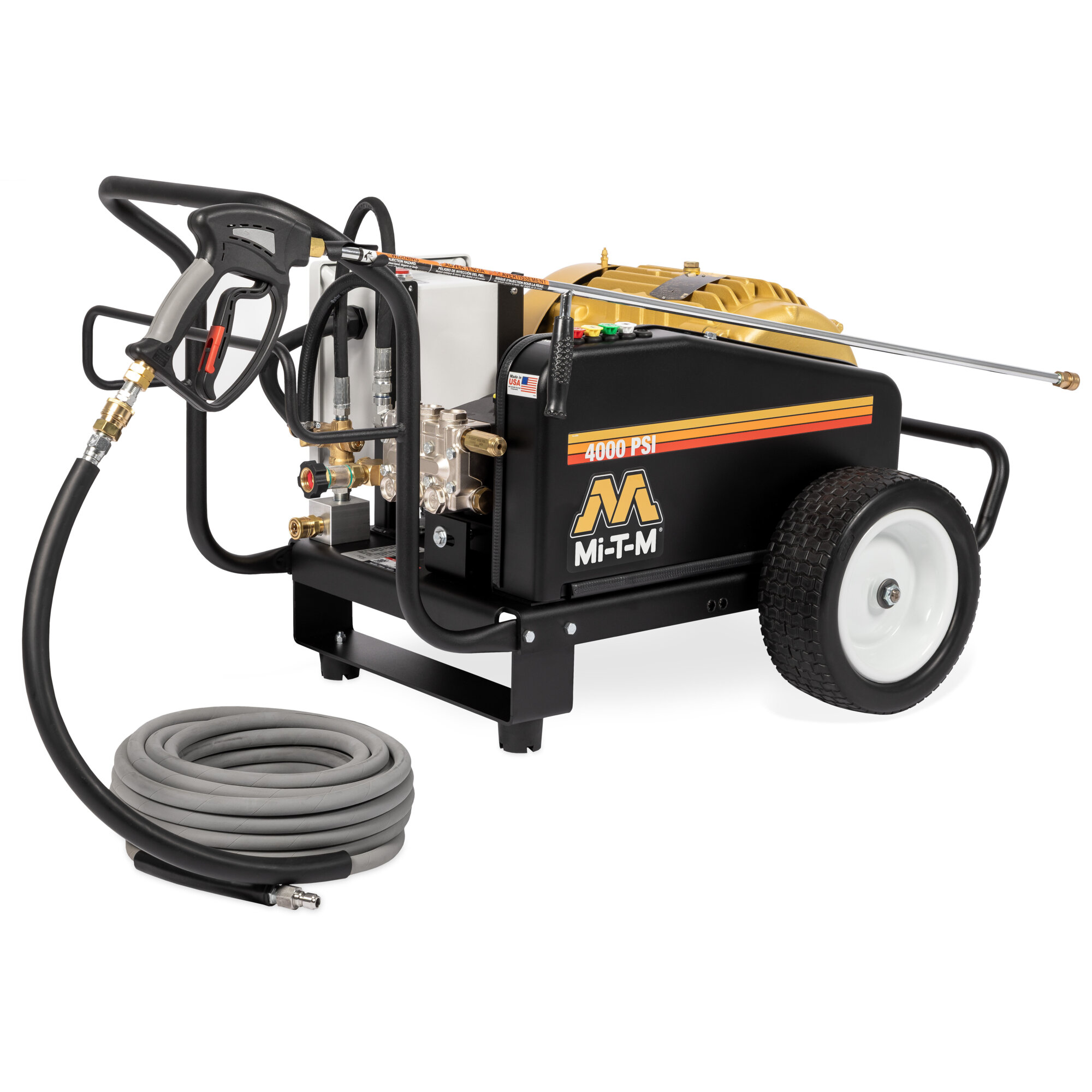 Mi-T-M CW Series Electric Belt Drive Cold Water Pressure Washer — 4000 PSI, 4 GPM, Model# CW-4004-1ME3